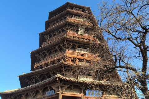 Datong: Private Day Tour to Hanging Temple & Yingxian Pagoda Private Tour including Entry tickets & Lunch from city hotel