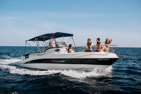 Excursión exclusiva en lancha motora desde el puerto de Ciutadella.Excursión exclusiva en lancha motora desde el puerto de Ciutadella