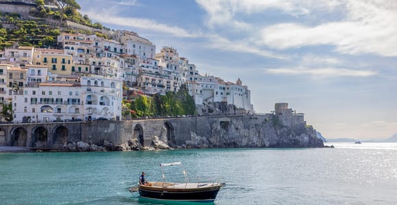 Maiori: Amalfi Coast Boat Tour with Drinks & Swim