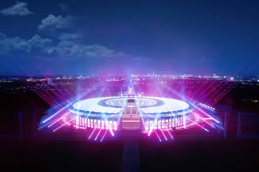 Festival of Lights Upgrade im Olympiastadion Berlin. Foto: GetYourGuide Festival of Lights Upgrade im Olympiastadion Berlin. Foto: GetYourGuide