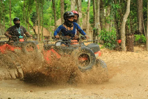 Tulum: SINGLE ATV, Zip Lines and Cenote Adventure with Lunch