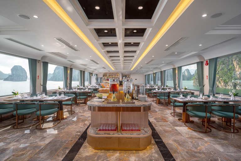 Discover Halong Bay with 5-star Leona Cruise Day Tour Pick up from Hanoi by Dcar Limousine