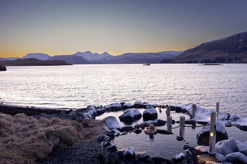 Depuis Reykjavik : Source thermale de Hvammsvík avec transport