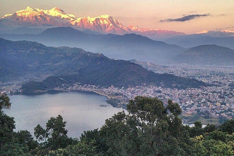 Excursão com vista para o pôr do sol no Himalaia saindo de Pokhara