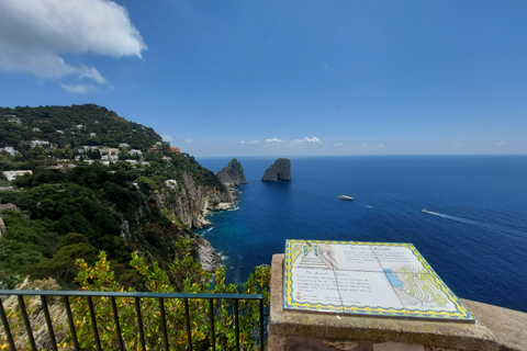 Depuis Sorrente : Excursion d'une journée à Capri et Anacapri avec la Grotte BleueVisite de Capri en anglais