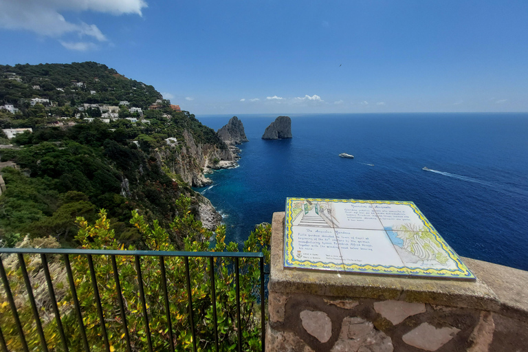 Depuis Sorrente : Excursion d'une journée à Capri et Anacapri avec la Grotte BleueVisite de Capri en espagnol