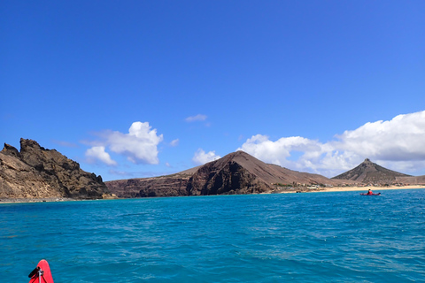 Avventura in kayak a Calheta: Tour della spiaggia di Zimbralinho o dell&#039;isolotto di Cal