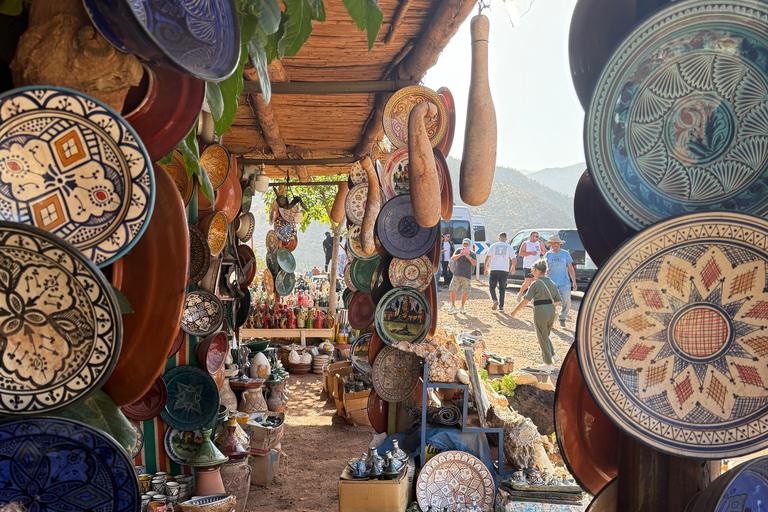 Marrakech: Ourika Waterfall, Atlas Mountain, Pottery & Lunch Private Ourika valley Tour with Guide & lunch included