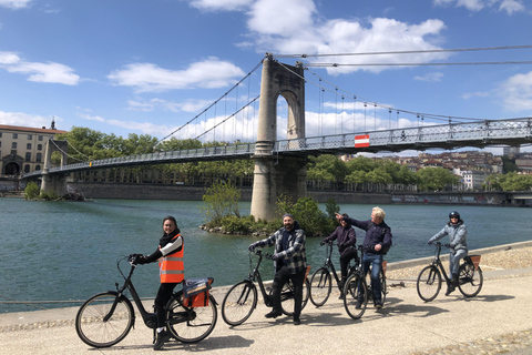 Lyon: Hoogtepunten fietstochtRondleiding in het Frans op E-bike