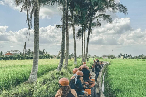 Ubud: Avventura in ATV nella giungla, tunnel della cascata di Bali e pranzoDoppia; ATV Quad Biking - con trasferimenti