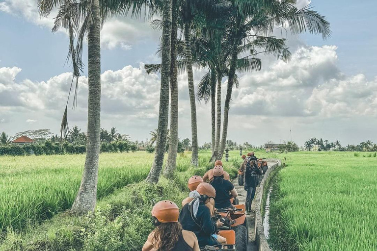 Ubud: Avventura in ATV nella giungla, tunnel della cascata di Bali e pranzoDoppia; ATV Quad Biking - con trasferimenti