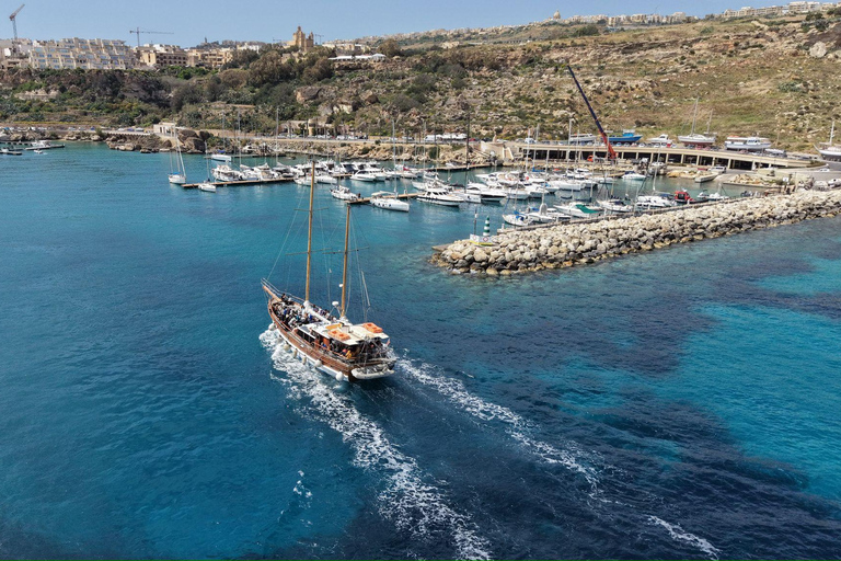 From Malta: Comino and Gozo Boat Tour with Blue Lagoon Stop