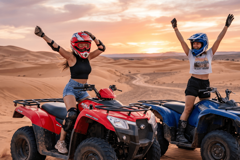 Marrakech to Agafay: Sunset, Quad, Camel & Dinner, Fire show Marrakech: Agafay Desert, Sunset Quad, Camel & Dinner.