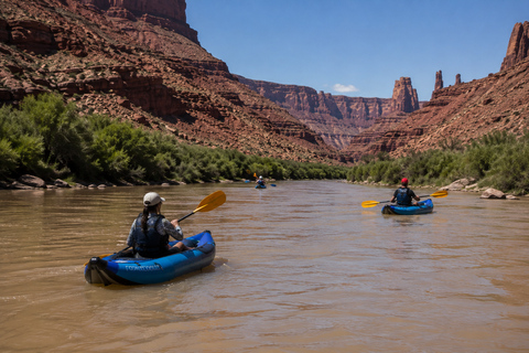 Moab: Inflatable Kayak Adventure~Fisher Towers/Castle Valley