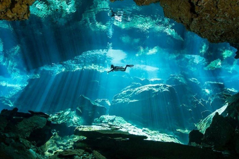 From Cancun: Dos Ojos Cenote Diving ExperienceDiving at Dos Ojos Cenote