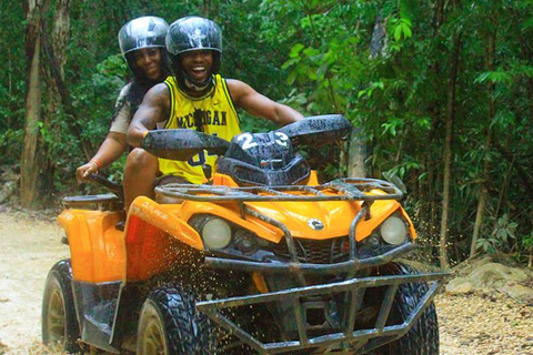 Vanuit Cancún; ATV, Zipline en Cenote avontuur met snacks