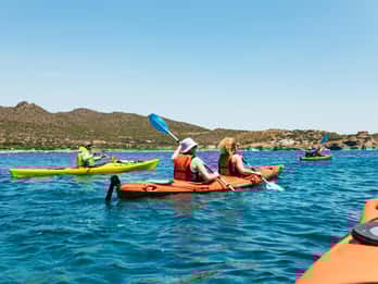 From Athens: Cape Sounion Guided Kayaking Tour with Lunch