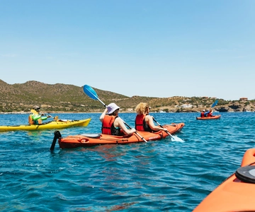 Vanuit Athene: Kaap Sounion rondleiding per kajak met lunch