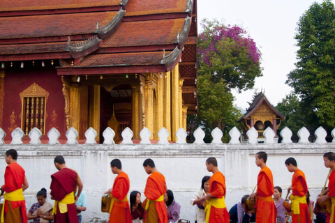 Luang Prabang: Alms Giving & Kuang Si Waterfall Private Tour