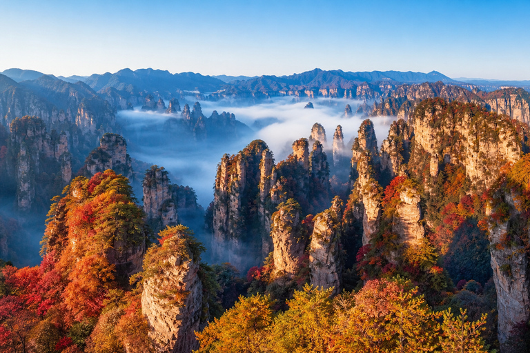 Zhangjiajie: Avatar Mountains E-Ticket & Guide Options 4-Day Park Ticket + 4 Mountain Transport Rides