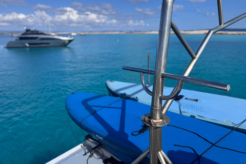 Ibiza: Formentera Boat Trip with Food, Drinks, & Bike Tour All- Inclusive Boat&Bike Tour in Formentera I Origin Edition