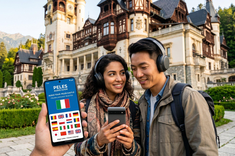 Bucharest : Peles, Bran & Wednesday Castles + Brasov Tour COACH TOUR Audio guide in 24 languages