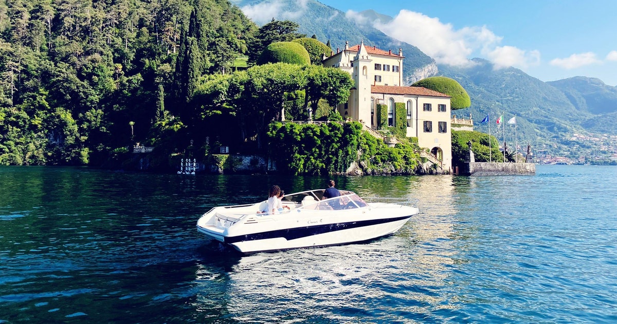 lac de come en bateau