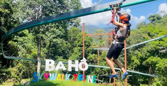 Ba Ho Waterfall: Trek with Skywalk or Zipline for Adults