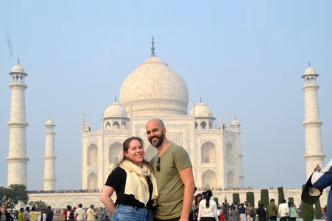 Från Delhi: Samma dag Taj Mahal och Agra Fort med transferResa utan lunch och inträdesavgift