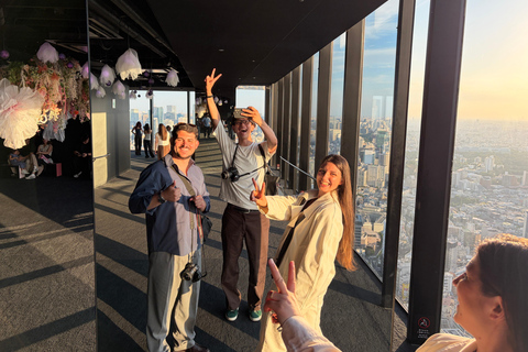 Tokyo: Shibuya Sky Sunset Entry & Night Walking Tour