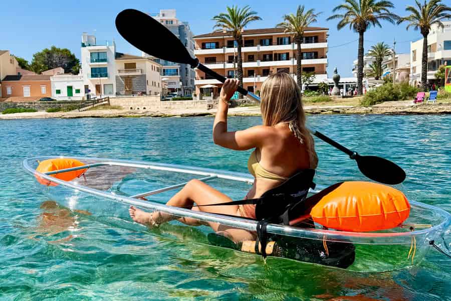 Can Picafort: Transparent Kajak Rental Abenteuer. Foto: GetYourGuide