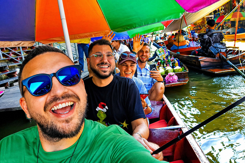 Private: Floating Market, Maeklong Train & Dragon Temple All-inclusive Package