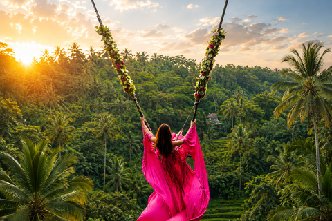 Ubud: Tour Private Waterfalls , Rice Terraces & Bali Swing Private Tour Without Entry Ticket