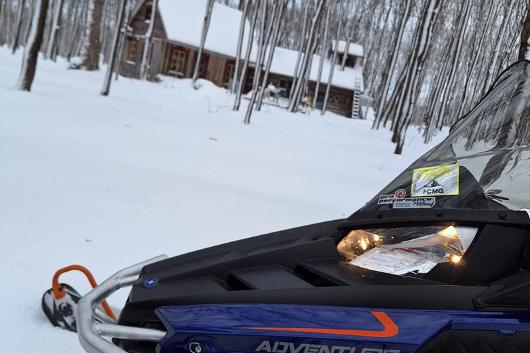 Ciudad de Quebec: Excursión guiada en moto de nieve1,5 horas de alquiler guiado de moto de nieve