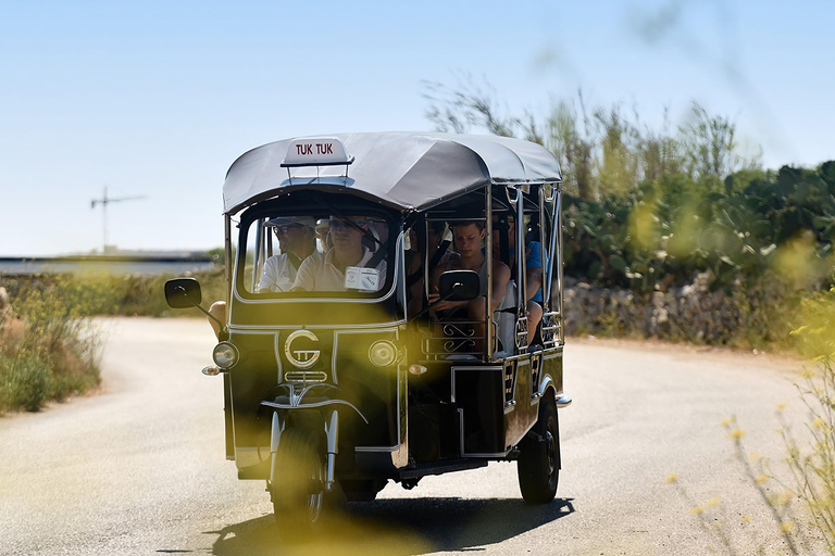 From Malta: Gozo Tuk-Tuk Tour with Comino Mini Cruise With Italian-Speaking Tour Leader