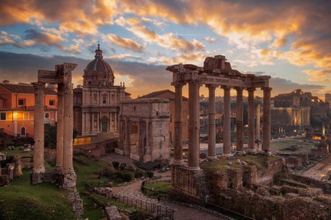 Roma: Visita guiada al Coliseo y Foro Romano al atardecer