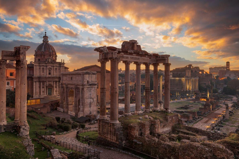 Rom: Solnedgång Solnedgång Colosseum &amp; Forum Romanum Guidad tur