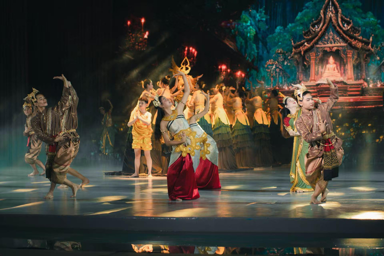 Luang Prabang: pokaz świateł Buddy z odbioremStrefa VIP i autobus wahadłowy do hotelu