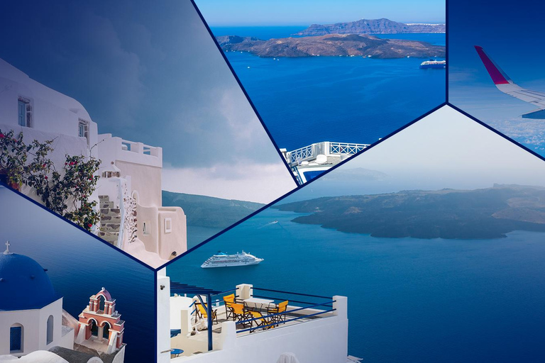 Santorini : Day Tour with mini bus and sunset in oia