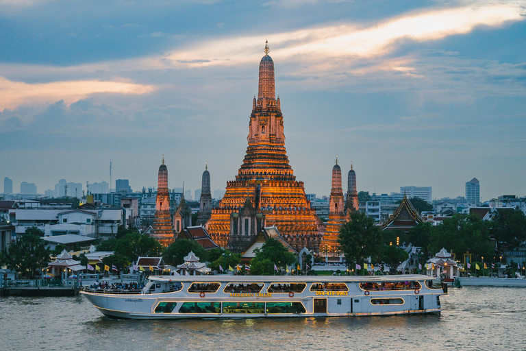 Bangkok: Chao Phraya Meridian Buffet Sunset Cruise & Music
