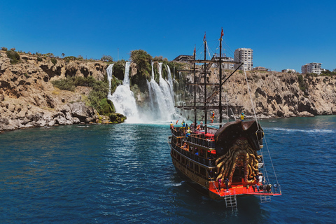 Antalya: Pirate Boat Trip, Swimming Stops & Duden Waterfall Pirate Boat Trip with Lunch and Soft Drinks (No Transfer)