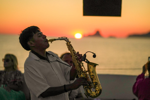 Ibiza: Formentera Boat with Open Bar, 3 meals & Sunset Party ADVANCE: Standard selection of food & open bar option
