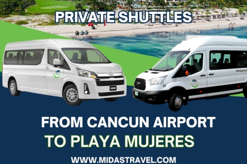 Transfert aller simple ou aller-retour de l'aéroport à Playa MujeresTransfert aller-retour de l'aéroport de Cancun à Playa Mujeres