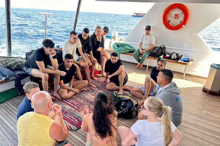 Sharm: Small Group White Island & Ras Mohammed Boat Cruise Small Group White Island & Transfer, without Snorkel Gear