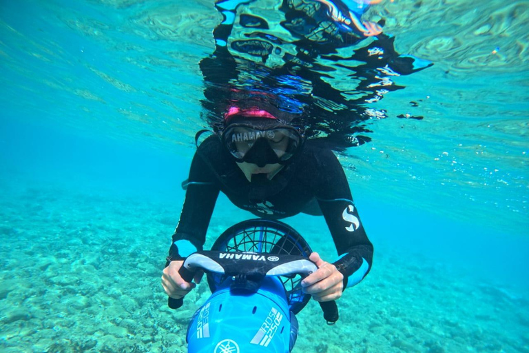 Chania: tour in barca con scooter marino per lo snorkeling