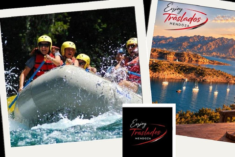 Mendoza. River rafting, with snacks and beer at a mountain bar