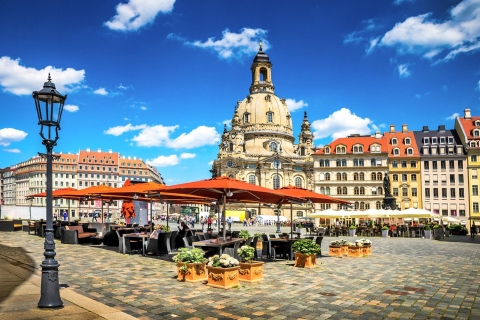 Praag naar de oude binnenstad van Dresden, Zwinger en Frauenkirche met de auto
