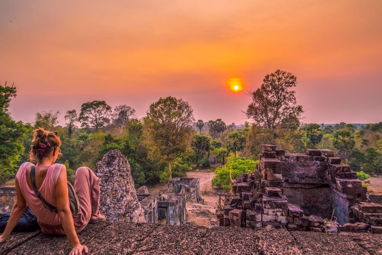 Angkor Wat, Ta Prohm y Bayon con puesta de solAngkor Wat y más allá con puesta de sol