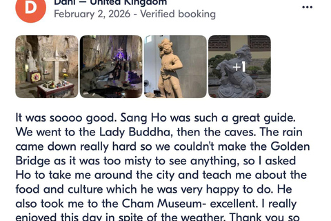 Da Nang: Private Da Nang City Tour & Local Guides & 3 stops From Da Nang: Marble Mountains, Lady Budda & Dragon Bridge