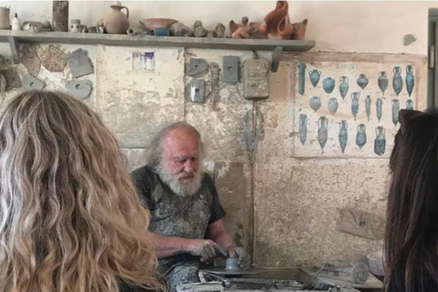 Handmade pottery class in Santorini